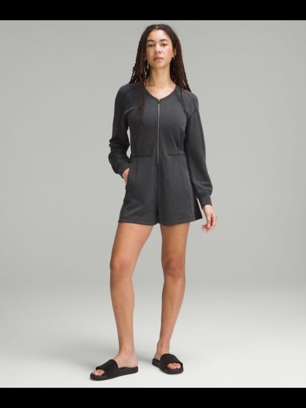 lululemon athletica Charcoal Zip Romper